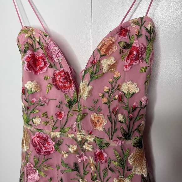 For Love and Lemons Luna Mini Dress embroidered Floral Pink - XS - Picture 4 of 15